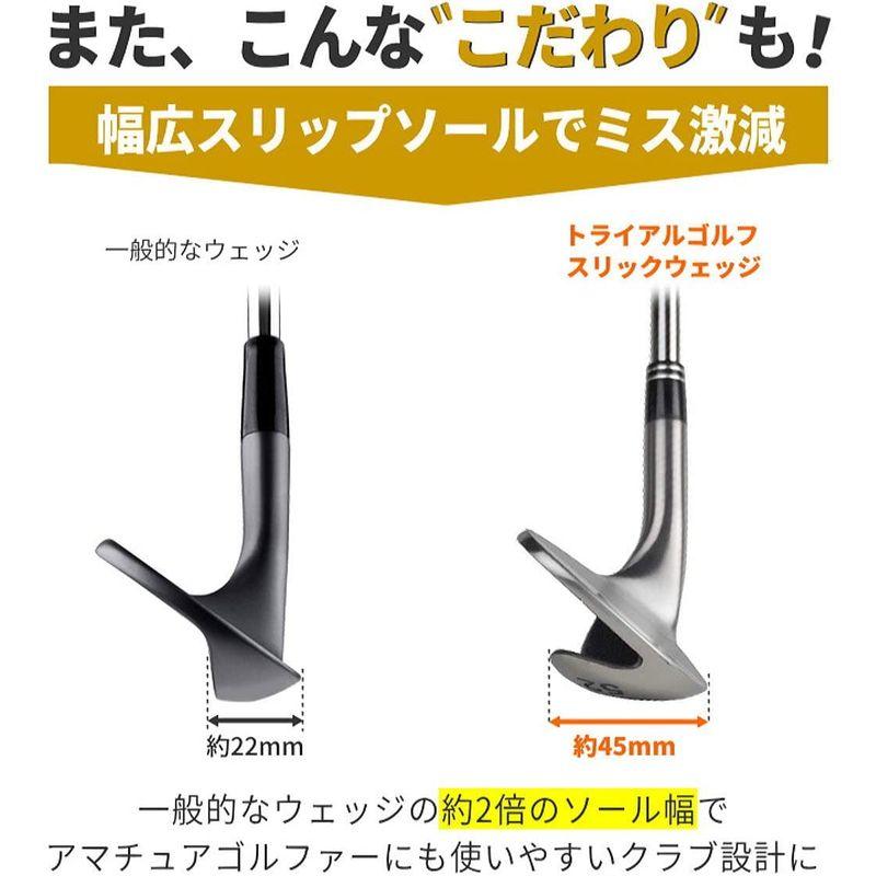 TRIAL(トライアル) サンドウェッジ - スリックウェッジ スチールシャフト 58度 スチール メンズ 右 バンス角: 5度 フレックス 58度 バンス角 5度 トライアル サンドウェッジ スリックウェッジ スチールシャフト スチール メンズ フレックス