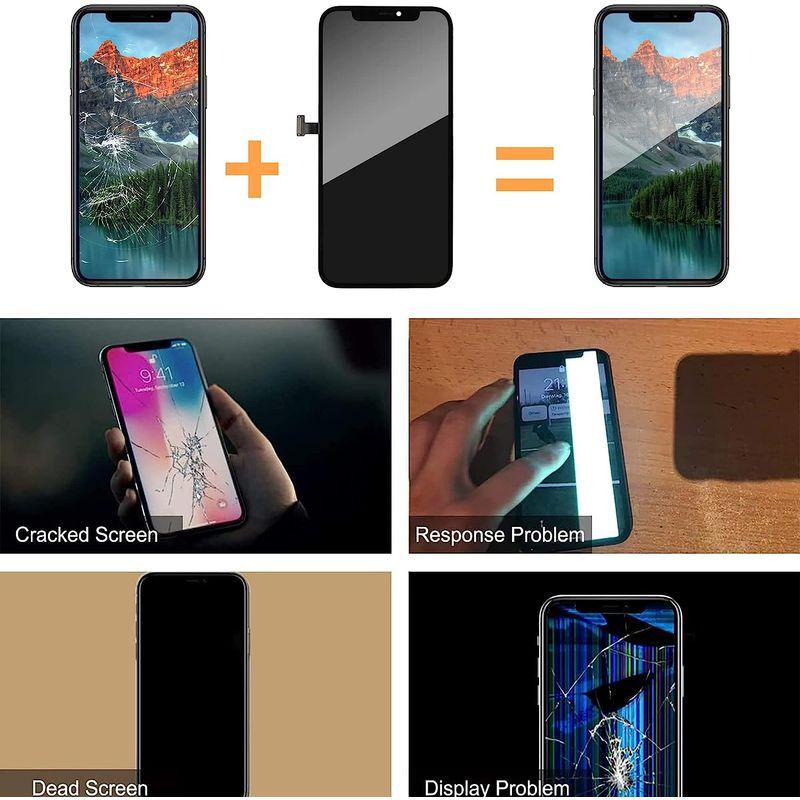 4年保証』Bokman iPhone 12 ディスプレイ 画面修理 保護フィルム LCD 修理キット 防水 液晶パネル フロントパネル Mini 交換 携帯電話アクセサリー Bokman iPhone 11 フロントパネル 液晶パネル LCD ディスプレイ 画面修理 交換 修理キット 保護フィルム 防水シール付き