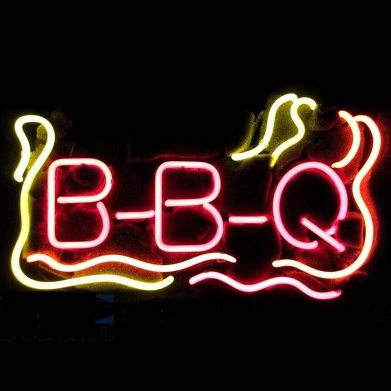 ネオンサイン　『BBQ』　店舗　ネオンライト　ライト　壁掛け　アメリカン　芸術壁装飾　ディスプレイ　インテリア　ネオン管　標識　看板　ボード