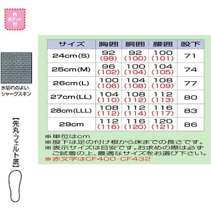 ウェーダー 阪神素地 CF-402 胴付長靴 先丸 24 ファッション・靴・長靴｜etotvil2｜02