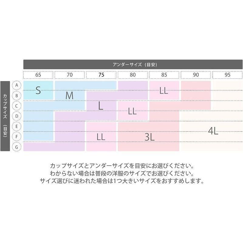レディースブラジャー 3色3枚セット 下着 日本正規品genie(ジニエ) ジニエブラ ノンワイヤーブラ ナイトブラ (L, パステル)｜etotvil2｜07