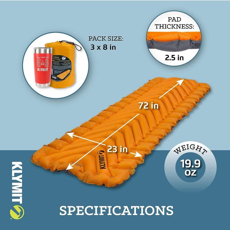 キャンプ用スリーピングマット Klymit絶縁スタティックV LITEキャンプ用スリーピングマットフリップバルブ2019｜etotvil2｜04