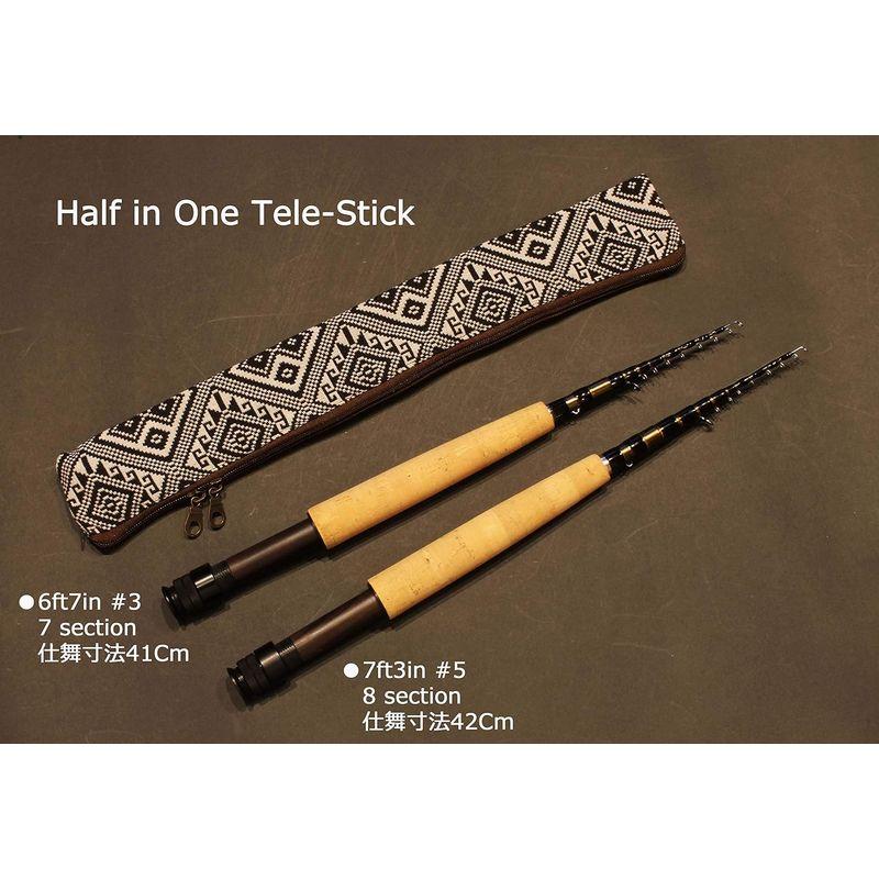 振り出し構造フライロッド 「Half in One Tele-Stick」 (7ft 3in #5 (8section 仕舞寸法約42Cm）｜etotvil2｜04