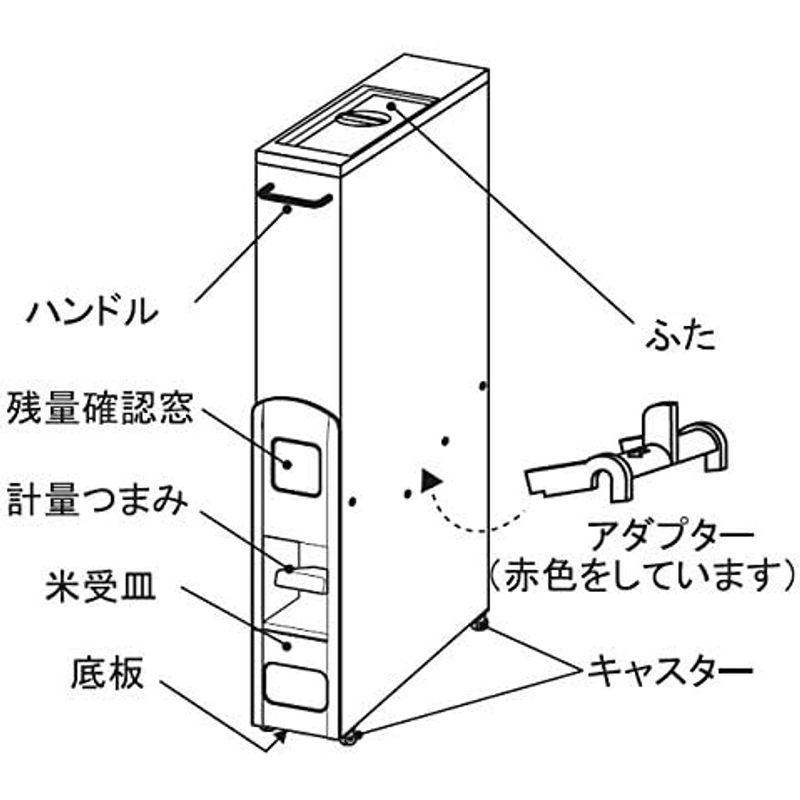 米びつ ホワイト SAMICK 無洗米兼用スリムライスボックス(米びつ) 12kg RN-358-S｜etotvil2｜04