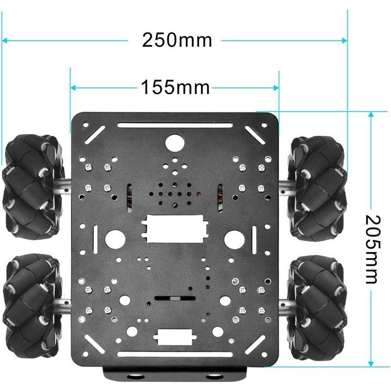 OSOYOO メカナムホイール ロボットカーシャーシ 4WD 80mm DC12Vモーター スマートロボット ミニ四駆 台車ロボットSTEM｜etotvil2｜06