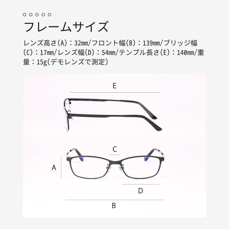 MIDI ミディ 強度近視 メガネ メンズ チタンフレーム 強度近視度付きメガネ 9.0 度付きメガネ 強近視 度が強いメガネ 眼鏡 度付き｜etotvil2｜07
