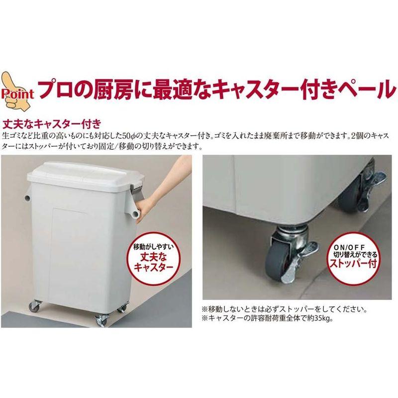 店舗在庫をネットで確認 トンボ ゴミ箱 45L 日本製 キャスター付 厨房用 業務用 グレー ダストペール 新輝合成 45型