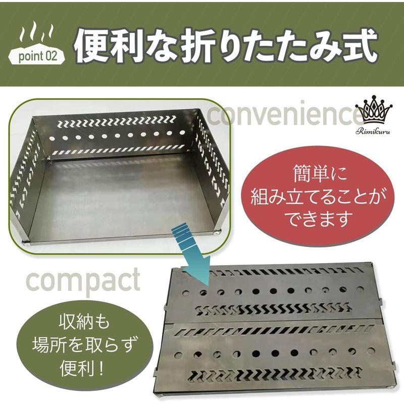 Rimikuru 薪ストーブ サウナストーン カゴ バスケット サウナストーブ ケース 折り畳み 入れ物｜etotvil2｜05