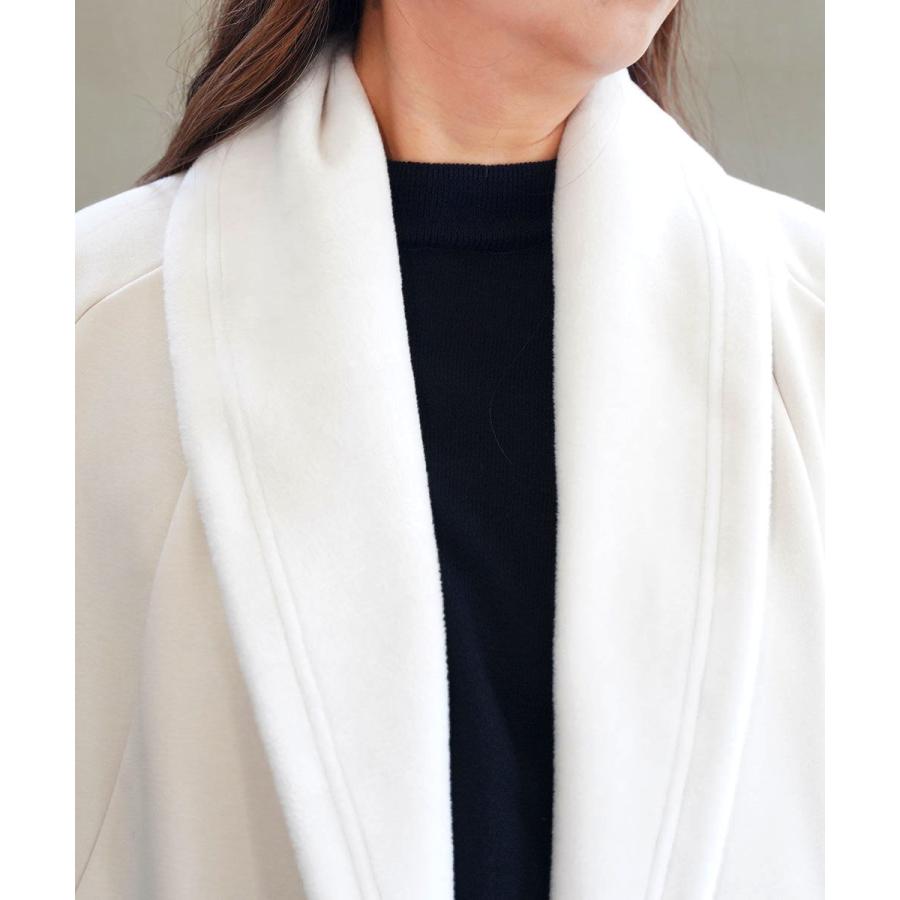 ププラ ロングステープル ボンバーヒート ショールカラー ガウン ジャケット PUPULA 359076 国内正規品 2025秋冬新作 送料無料 PUPULA（ププラ） ロングステープル ボンバーヒート ショールカラー