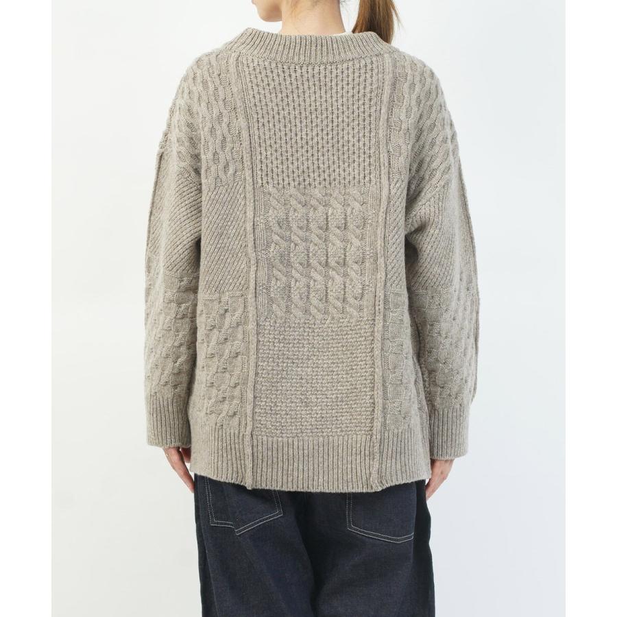 ナル NATURAL COLORED WOOL 柄編みニット naru 2025秋冬新作