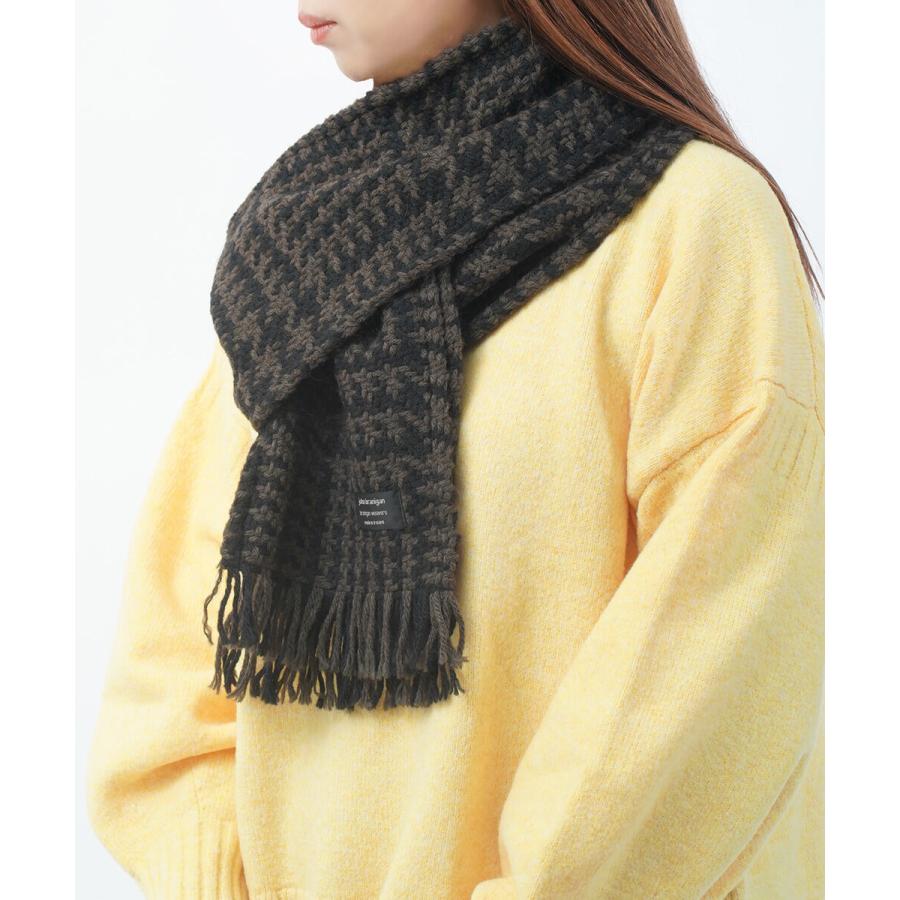 ジョンブラニガン チェック ニットマフラー SCARF John branigan 2025