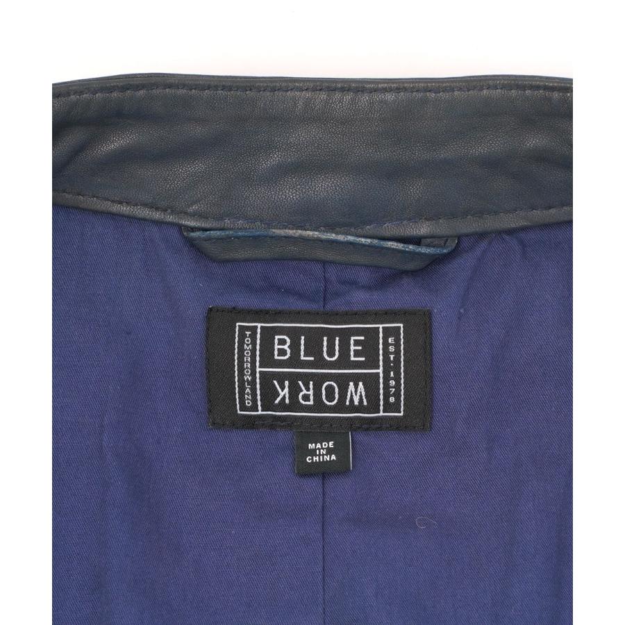 ブルーワーク ヴィンテージライダースジャケット Re-dye Blue Work 2023秋冬新作 メンズ 国内正規品 爆買の画像