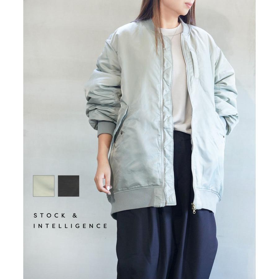 ストックアンドインテリジェンス ナイロンツイル中綿MA-1ロングブルゾン STOCK&INTELLIGENCE SAI32-0152 国内正規品 2025秋冬新作 送料無料 ストックアンドインテリジェンス ナイロンツイル中綿MA-1ロング