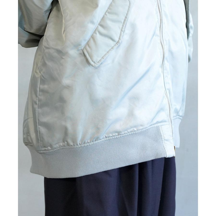 ストックアンドインテリジェンス ナイロンツイル中綿MA-1ロング