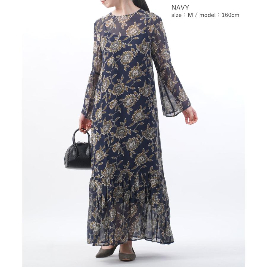 NE QUITTEZ PAS!（ヌキテパ） ギャザードレス ロングワンピース Rayon