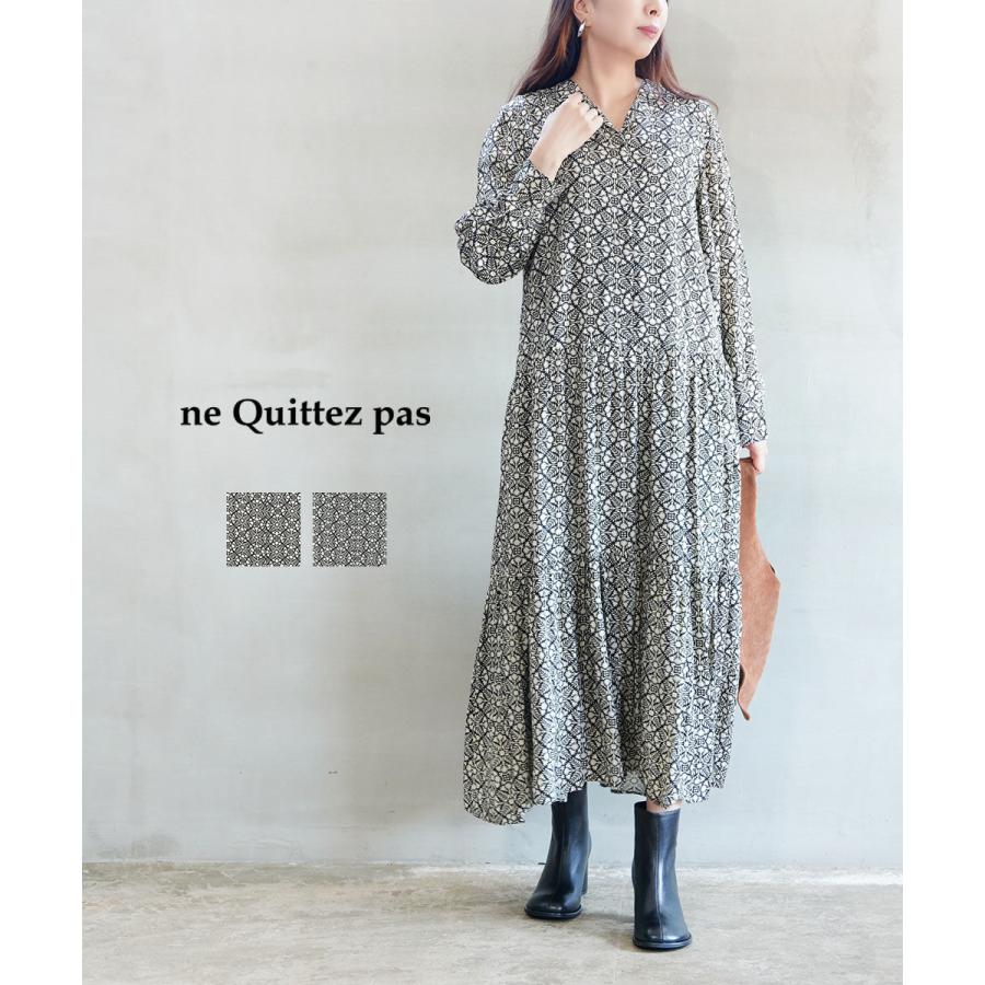 NE QUITTEZ PAS!（ヌキテパ） Shantoon Botanical Tile Print Tiered