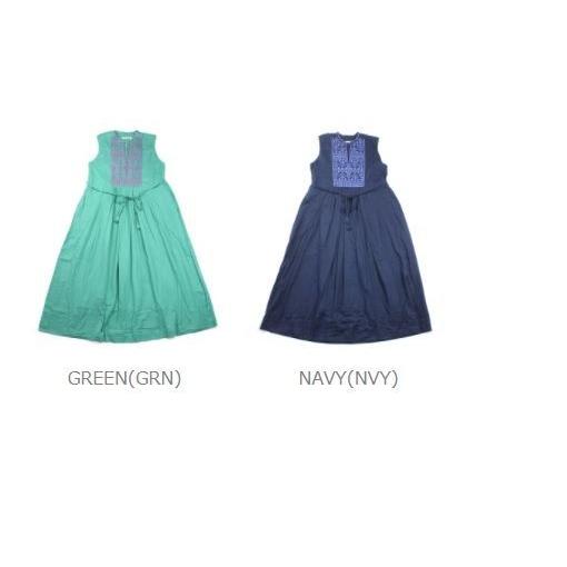 NE QUITTEZ PAS!（ヌキテパ） 刺繍ワンピース C.Dobby Stripe Emb