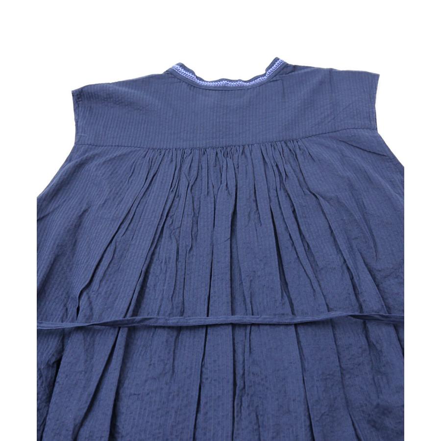 NE QUITTEZ PAS!（ヌキテパ） 刺繍ワンピース C.Dobby Stripe Emb