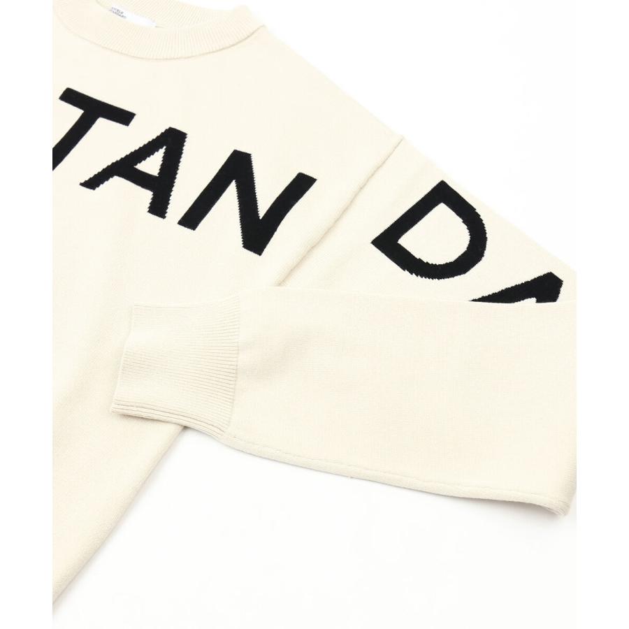 【美品】DOUBLE STANDARD CLOTHINGダブルジャガードDニット ダブルスタンダードクロージング ダブルジャガードニット ロゴ