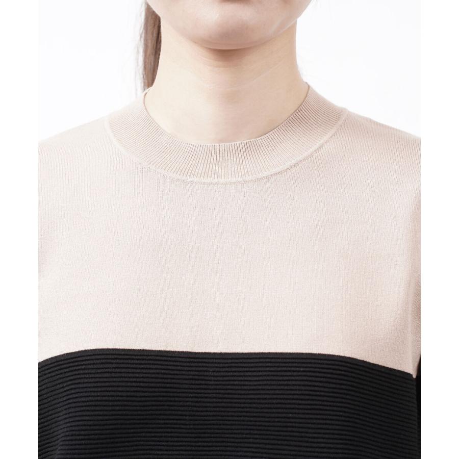 ソブ バイカラートップス 配色ニット ノースリーブ Sov. レディース