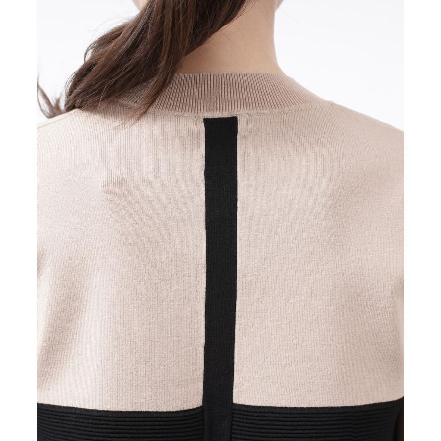 ソブ バイカラートップス 配色ニット ノースリーブ Sov. レディース