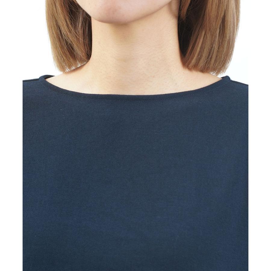 ミズイロインド ジョーゼットボートネックコクーンプルオーバー