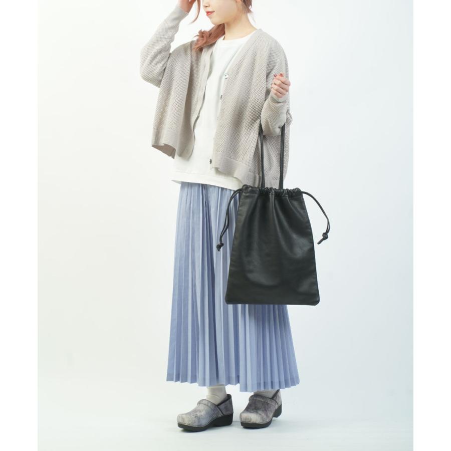 ミズイロインド シアーパターンVネックカーディガン mizuiro ind