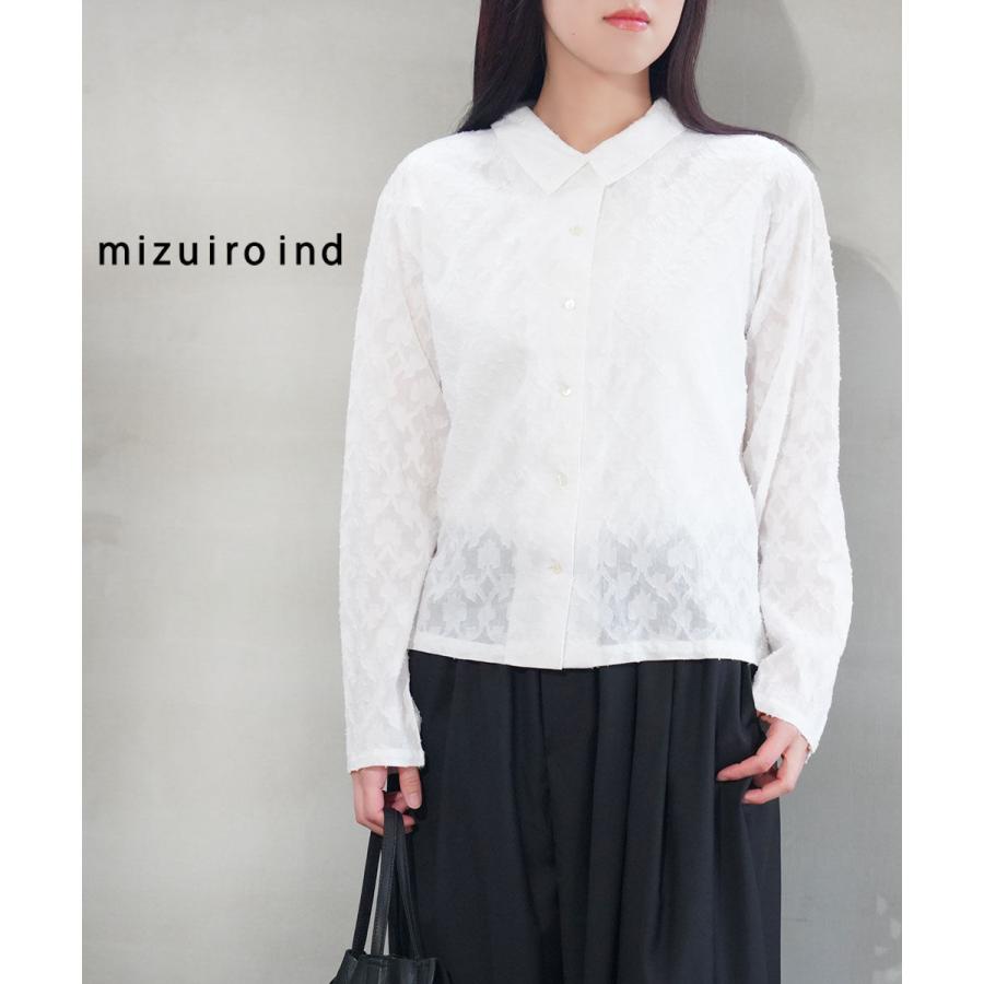 ミズイロインド ジャガードロングスリーブシャツ mizuiro ind 2026春夏 