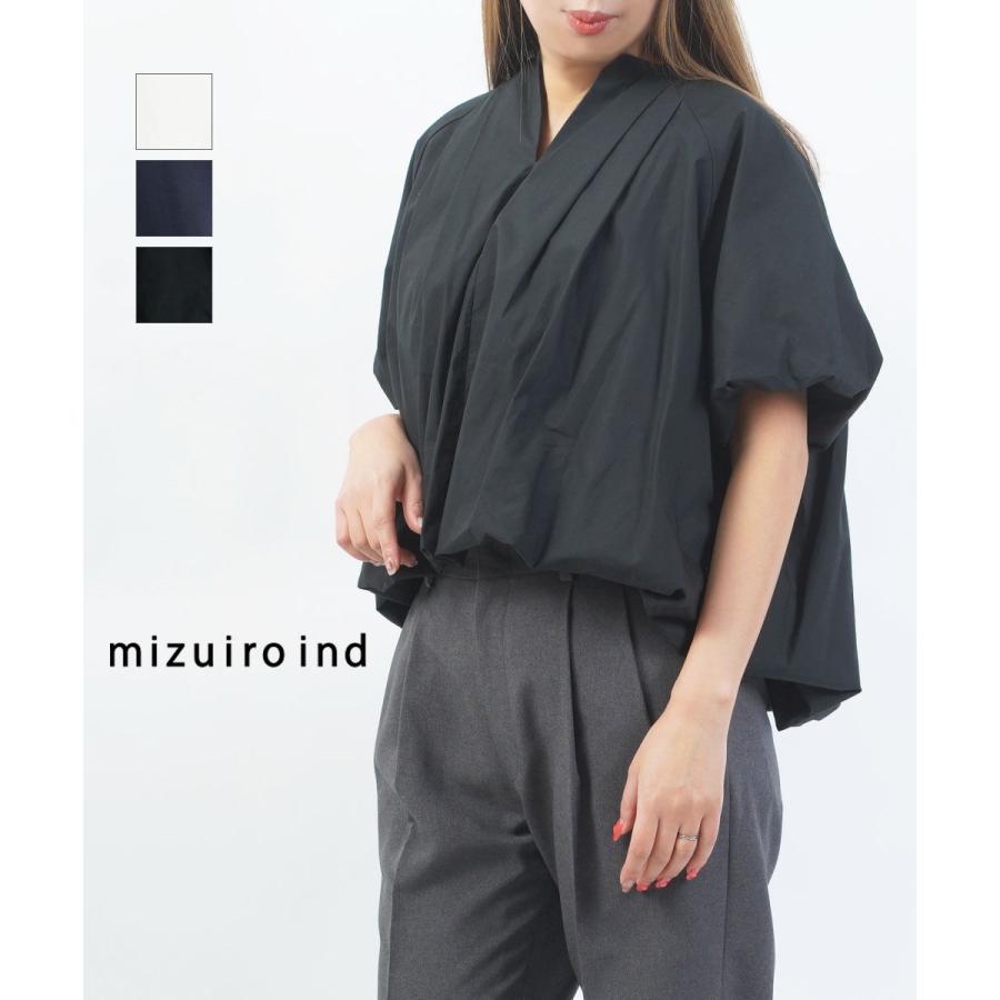 ミズイロインド バルーンノーカラーシャツ mizuiro ind 2026春夏新作