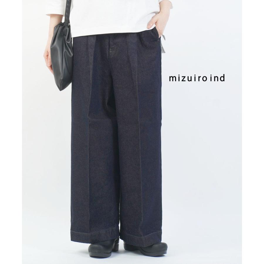 ミズイロインド ワイドデニムスラックス mizuiro ind 2026春夏新作