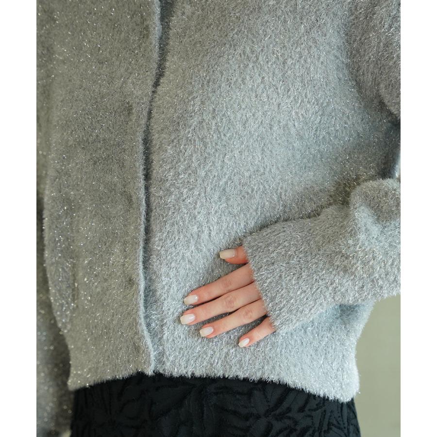 アクータ ラメグリッターヤーンショートカーディガン ACUTA レディース