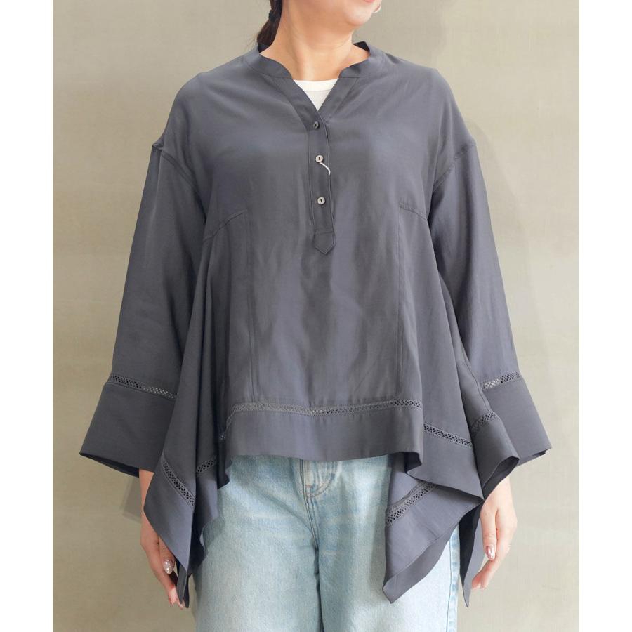 アクータ ポリモダール裾ヘムワイドブラウス ACUTA レディース 国内