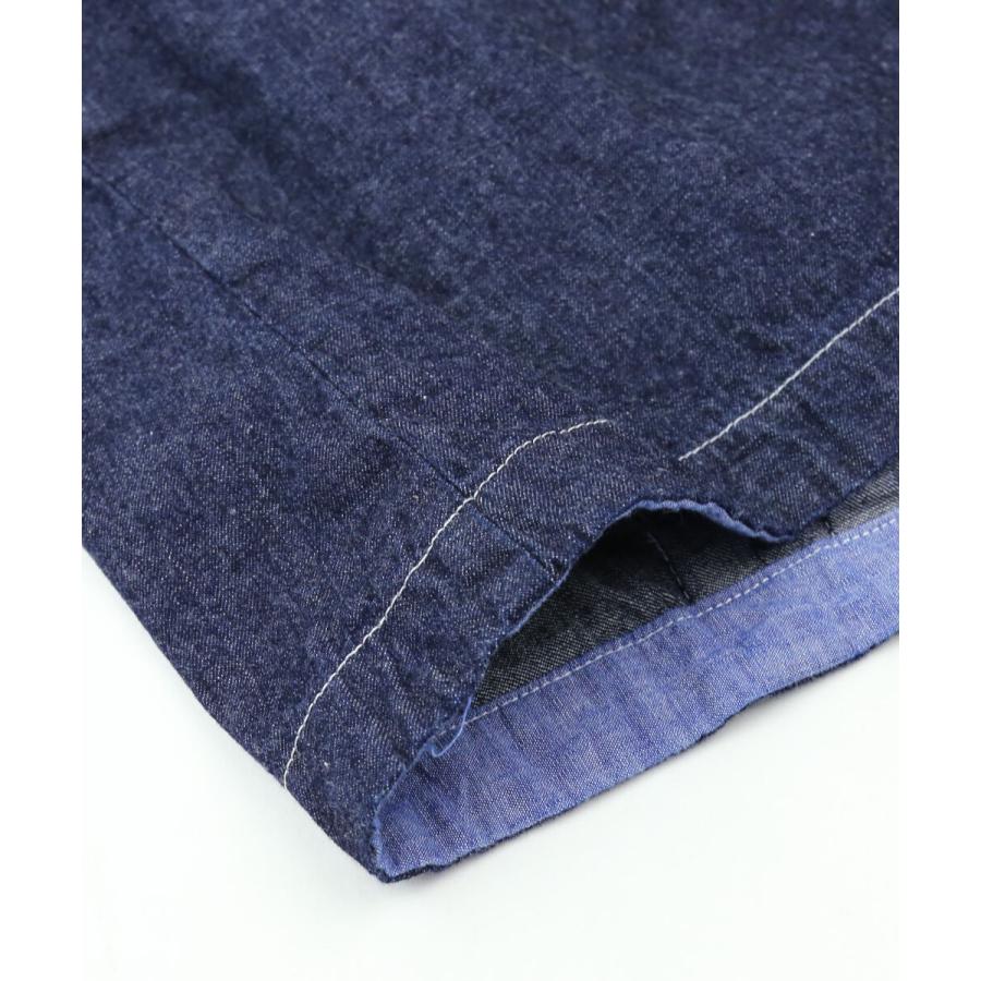 快晴堂 カイセイドウ オーバースカートサロペット デニムサロペット