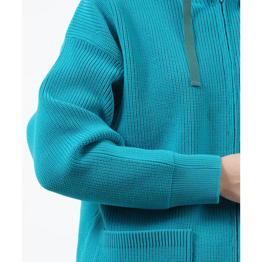 レリル ダブルジップ付きパーカー ニットパーカー lelill レディース