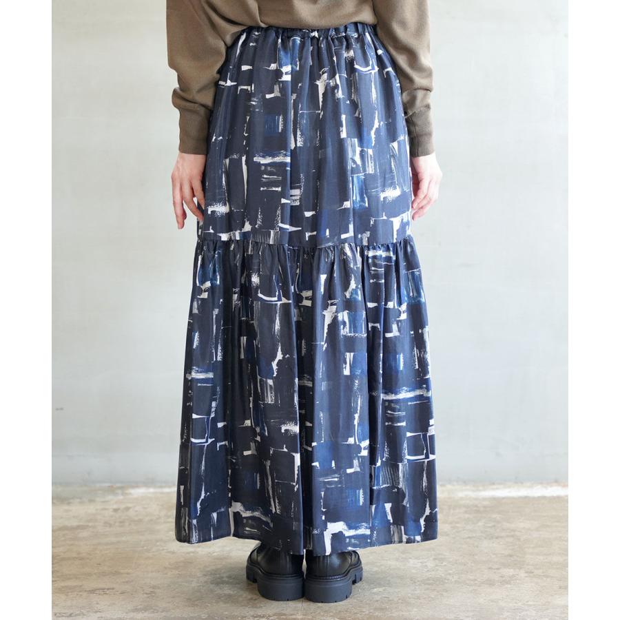 サクラ BRUSH PAINTING SKIRT SACRA 2025秋冬新作 レディース 国内正規