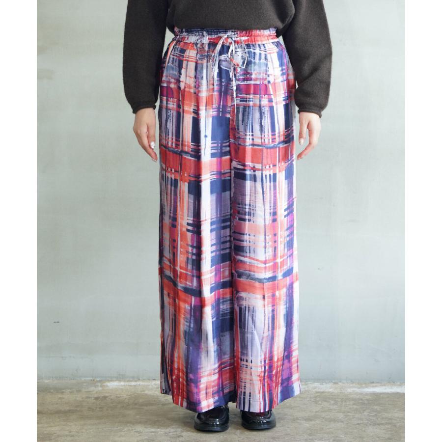 【新品】SACRA BRUSH PAINTING PLAID SKIRT SACRA / BRUSH PAINTING PLAID SKIRT | distrad