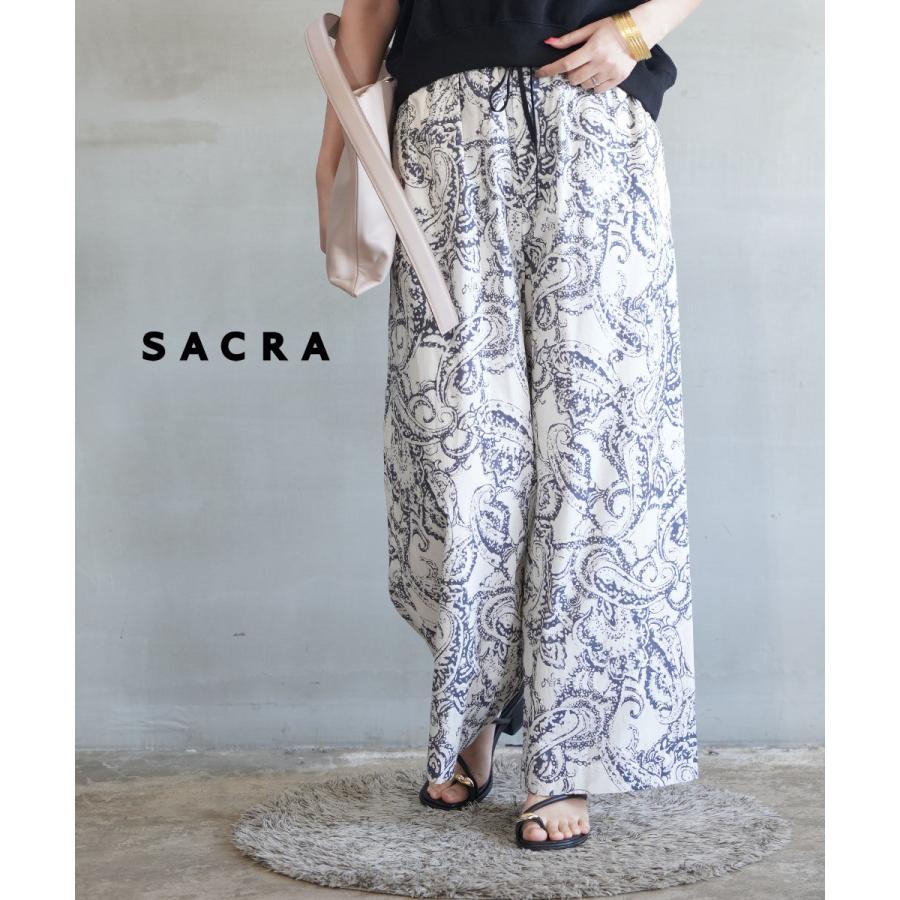 サクラ BLURRED PAISLEY PANTS SACRA 2026春夏新作 レディース 国内