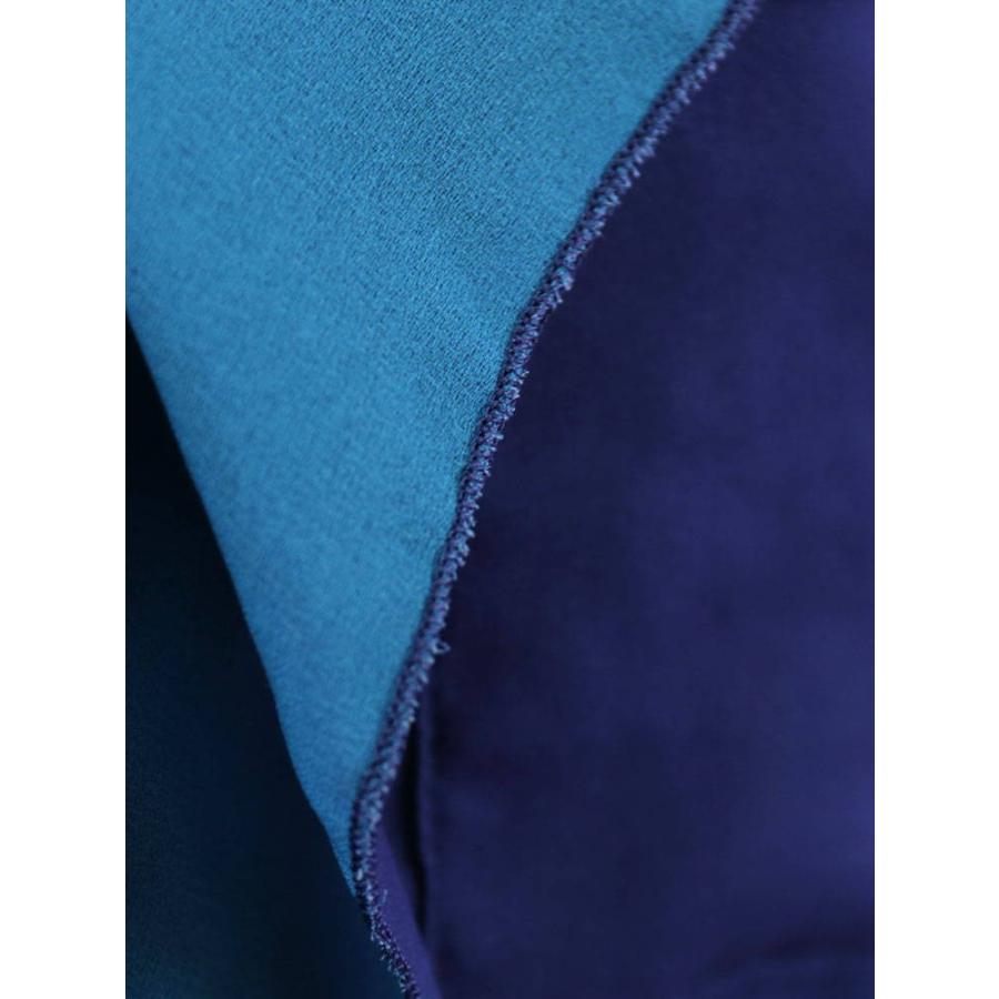 Lotta(ロッタ)ポリエステル 7分袖 バイカラー ポケット ブラウス