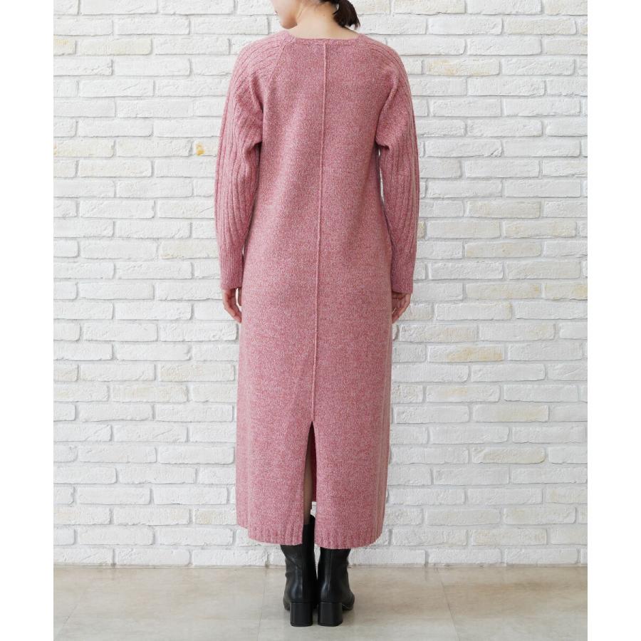 マーガレットハウエル ウール×モヘヤ×カシミヤmixロングワンピース Ⅱ