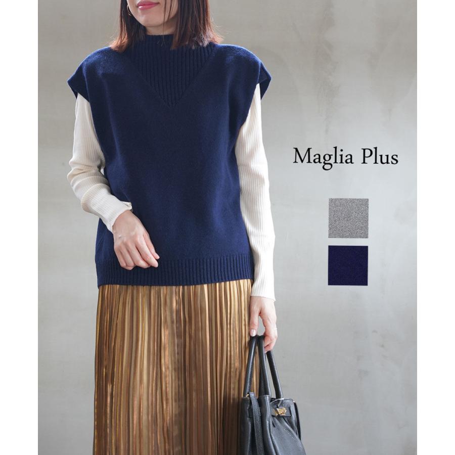 マリアプラス ニットベスト Maglia Plus 2024秋冬新作 レディース 国内 