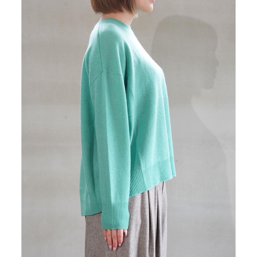 Maglia Plus マリアプラス　ニット Maglia Plus(マリアプラス)ヤクウール クルーネックニット | BLEU