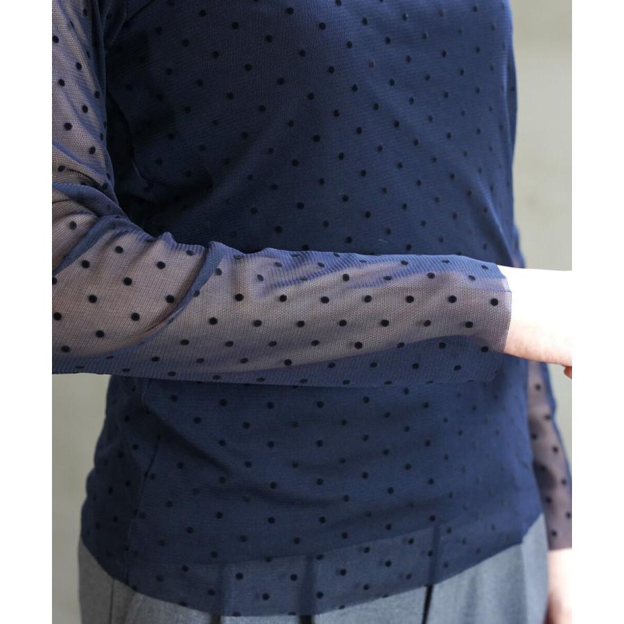 PUPULA（ププラ） ドットチュール パワーネット カットソー レディース