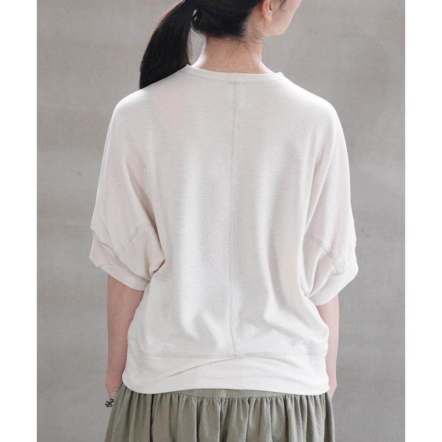 ププラ コットンシルク ミラノリブ ドルマンプルオーバー PUPULA 346049 国内正規品 220409 送料無料 PUPULA（ププラ） コットンシルクミラノリブ ドルマンスリーブ プル