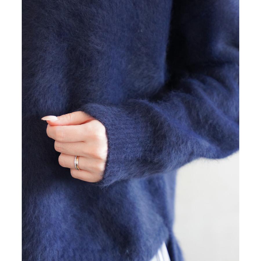 極美品✨マリアプラス フォックスカシミヤニットプルオーバー モックネック 79g24 定価 ´00 Maglia Plus マリアプラス フォックスカシミヤ