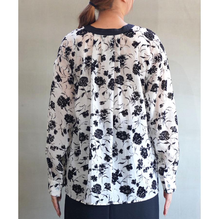 シニヨン 花柄フロッキープリントブラウス CHIGNON レディース 国内 