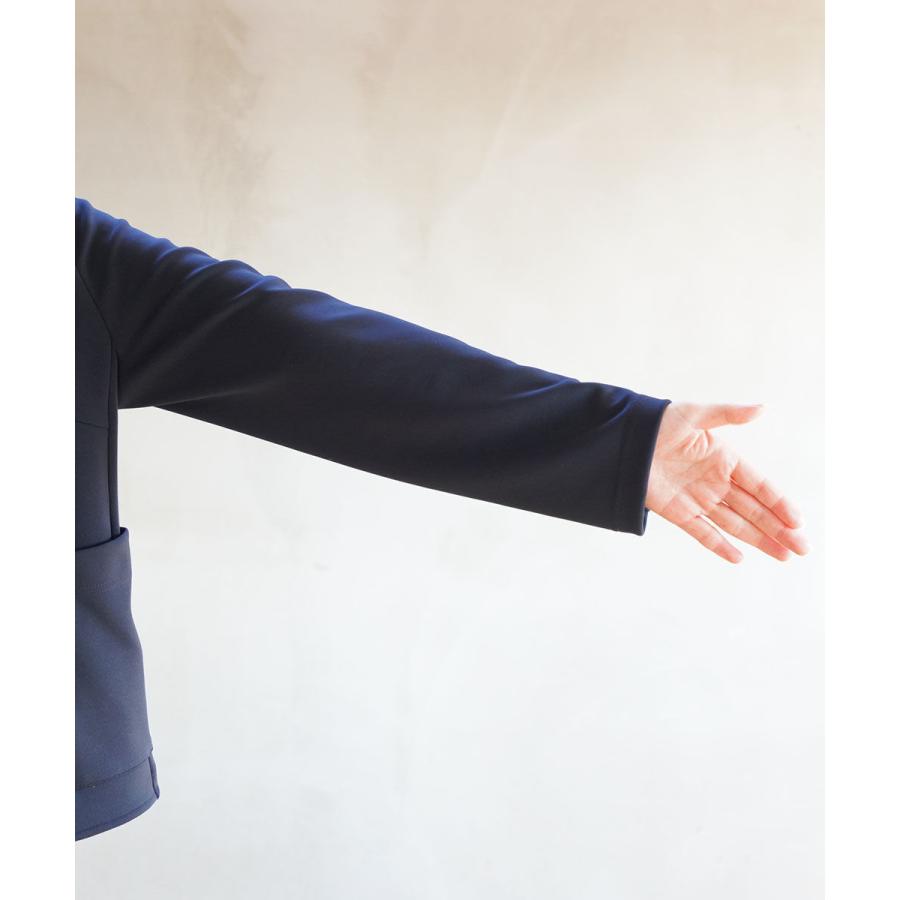 PUPULA（ププラ） アクアダブルニット ポケットジャケット レディース