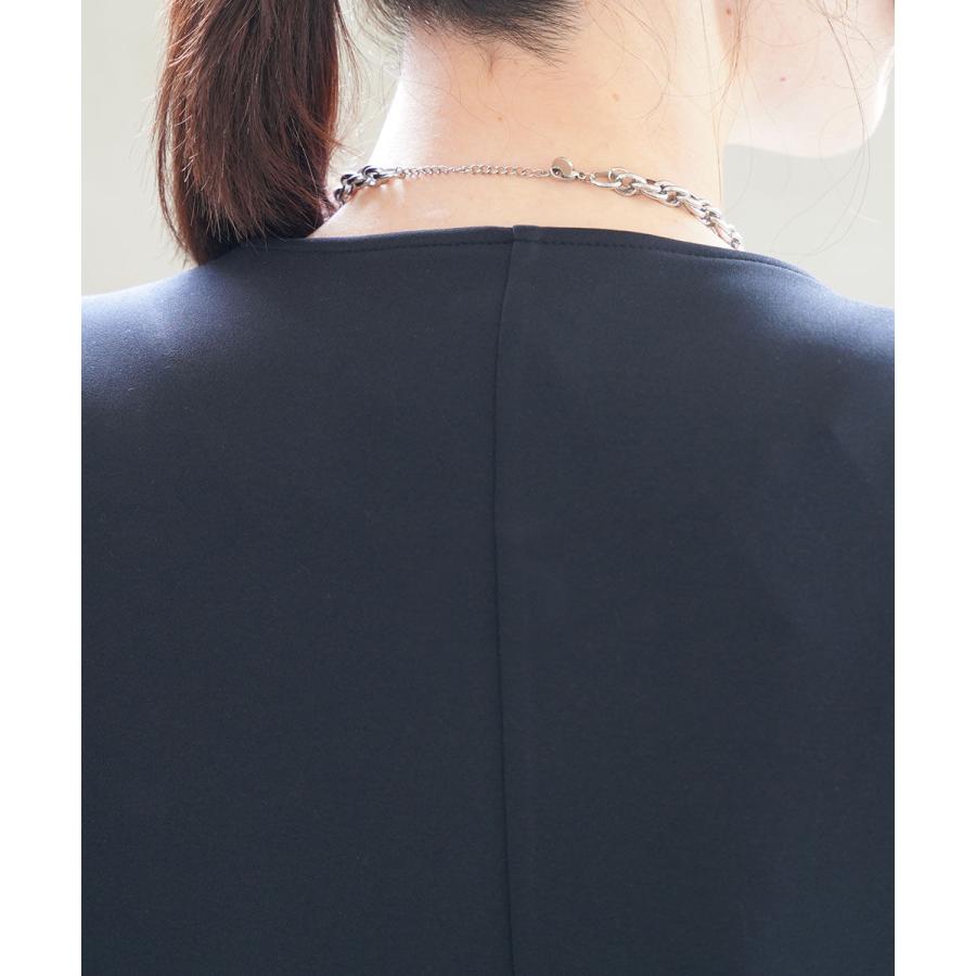 PUPULA（ププラ） アクアダブルニット ワイド ジレ ジャケット