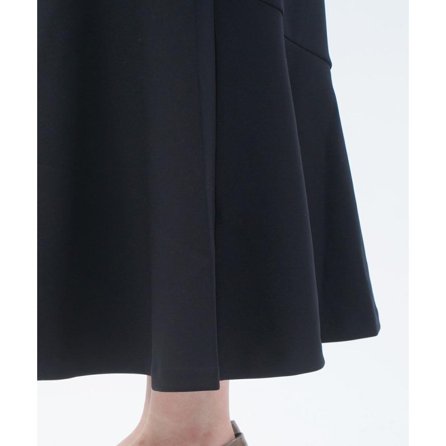 PUPULA（ププラ） アクアダブルニット 切り替え フレアスカート