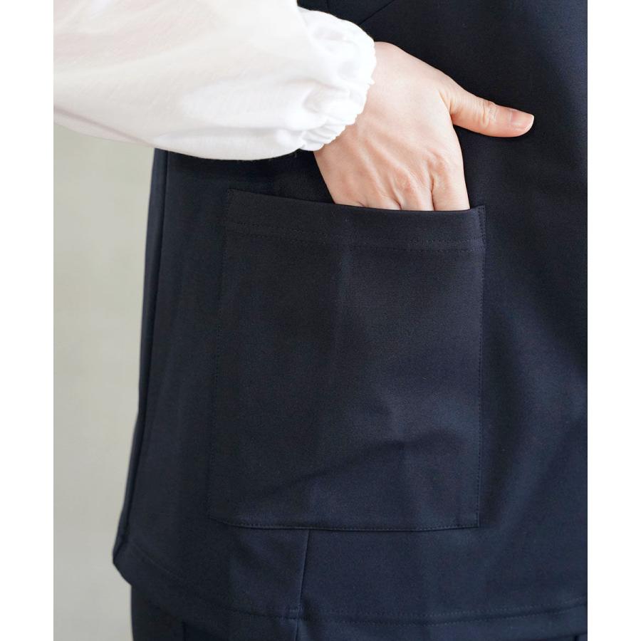 PUPULA（ププラ） ラバージャージィ シングルボタンベスト ジレ