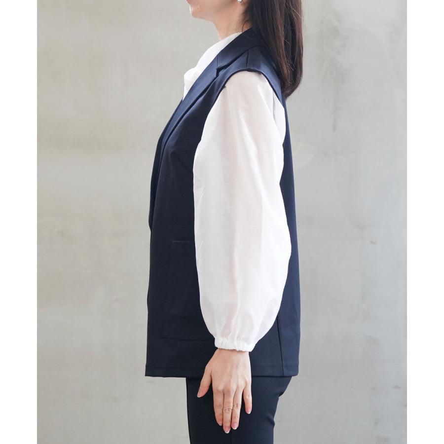 ププラ ラバージャージィ シングルボタンベスト ジレ PUPULA 157012 国内正規品 2025春夏新作 送料無料 PUPULA（ププラ） ラバージャージィ シングルボタンベスト ジレ